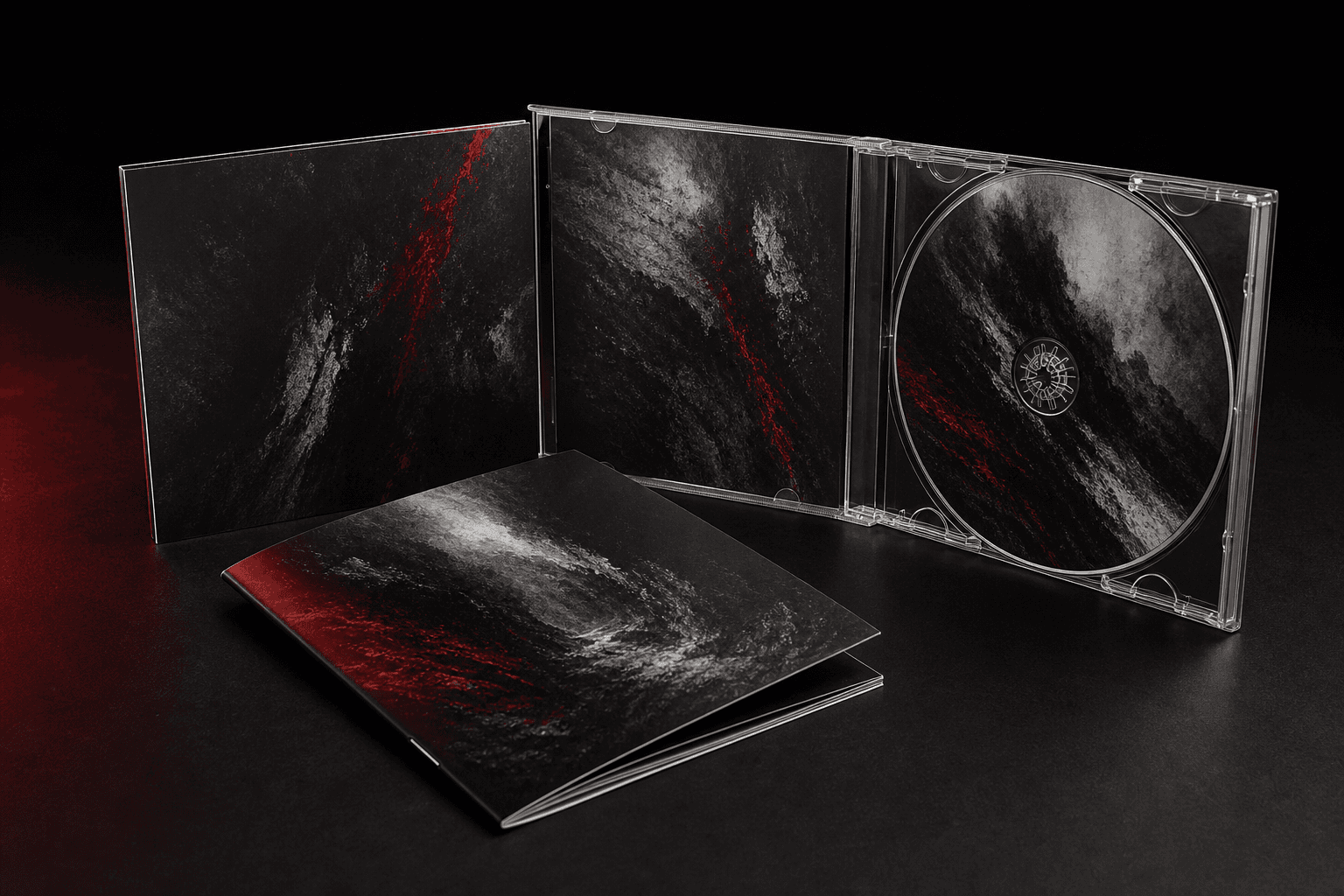 CD package with disc, booklet, rear insert and jewel case